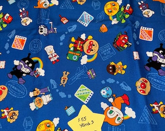 Anpanman Cotton Fabric 1.55 yards