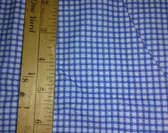 Blue Gingham/Checked Cotton Fabric