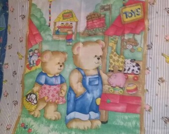 Teddy Bears County Fair Quilt Panel