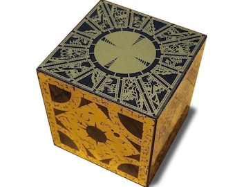 Hellraiser Puzzle Box Full Size Foil Face Solid Wood the Originator of the Foil Face Cubes