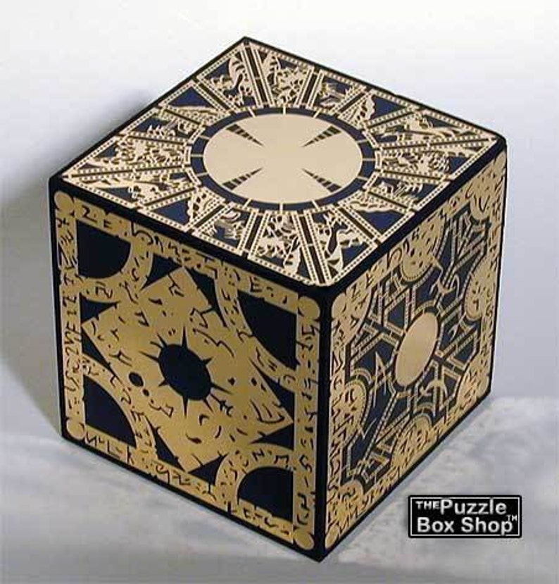 Hellraiser Puzzle Box Full Size Foil Face Solid Wood the Etsy