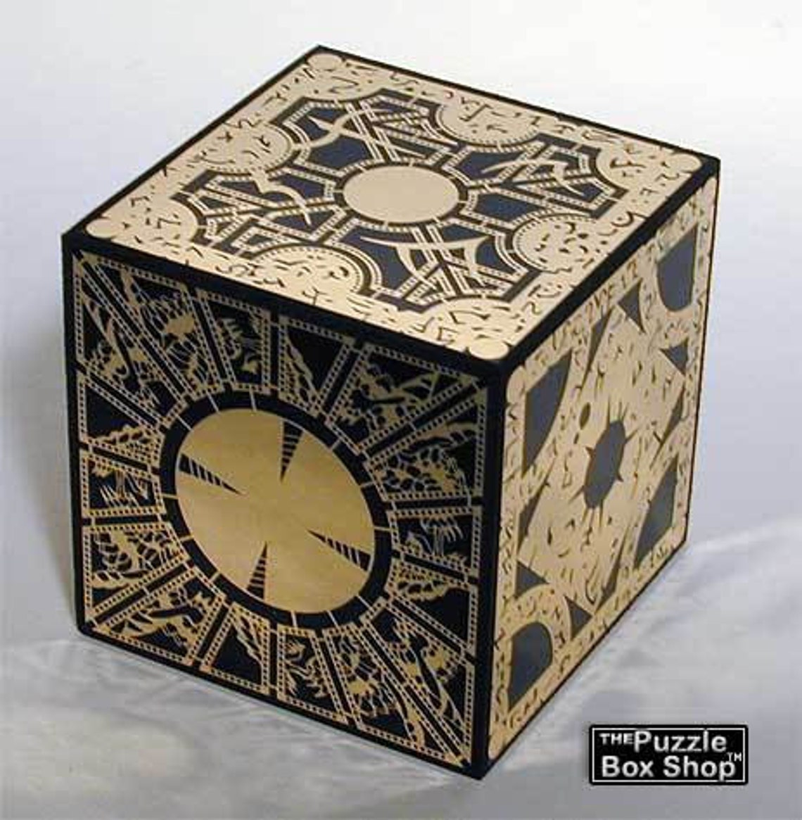 Hellraiser Puzzle Box Full Size Foil Face Solid Wood the Etsy Australia
