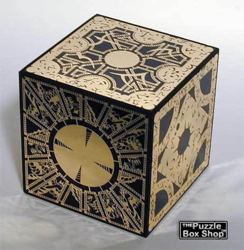 Hellraiser Puzzle Box Full Size Foil Face Solid Wood the Etsy