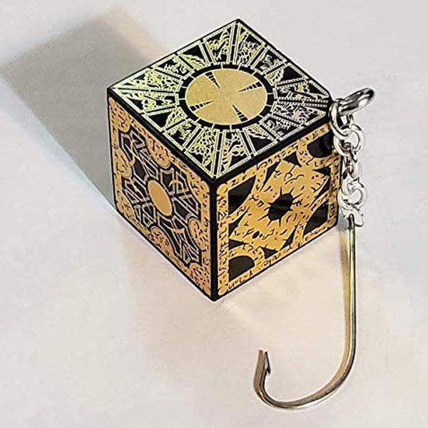 Hellraiser Puzzle Box Christmas Ornament Solid Wood Xmas Tree Decoration Pinhead