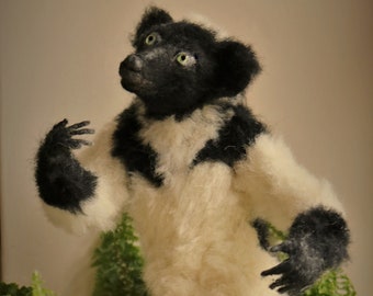 Needle felted Indri Lemur...NOW SOLD