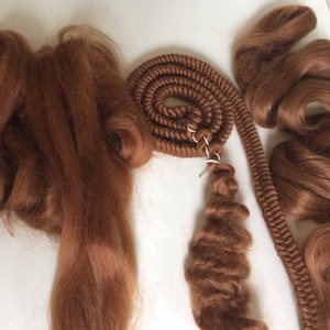 Caramel Brown Mohair. 30g (approx.1oz) for reborn babies, dolls, puppets, sculptures etc