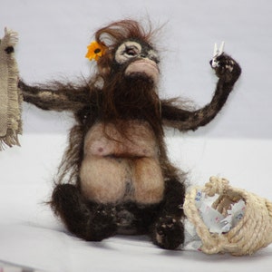 FBBD 46CM Reborn Monkey Baby Orangutans Lifelike Soft Touch Cuddly Soft  Body Doll Collectible Art Gifts