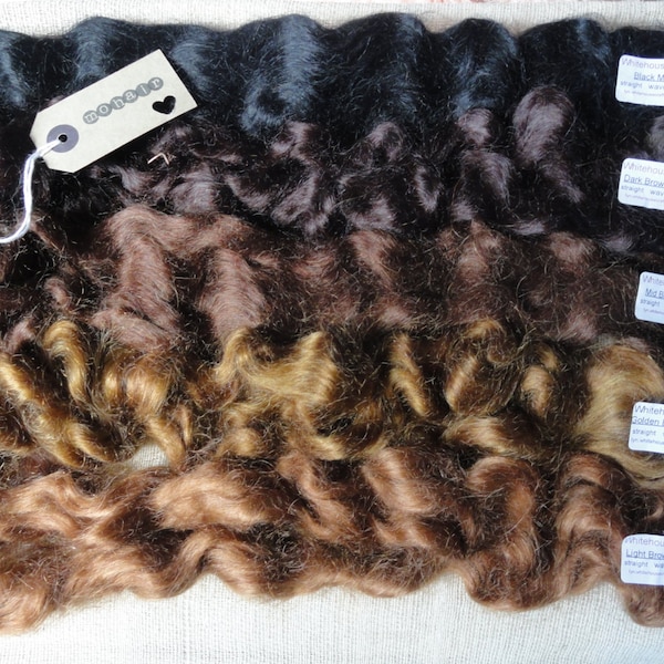 30g(approx.1oz) mohair for re-born babies,dolls,sculptures,crafts..in the syle of waves.(curly and straight mohair on another listing)