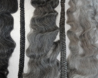 30g(approx.1oz).Grey mohair for re-born babies. teddies. dolls,crafts etc  - you choose shade and style.