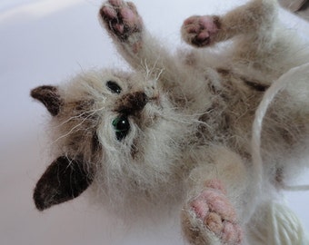 Dies ist jetzt VERKAUFT... Nadel gefilzt Katze genannt Kitty