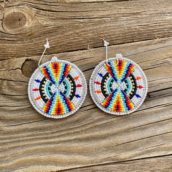 Native American Beaded Earrings - Etsy