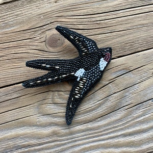 Swallow Bird Brooch or Pin, Bird Pin, Jewelry Swallow, Bird lover gift