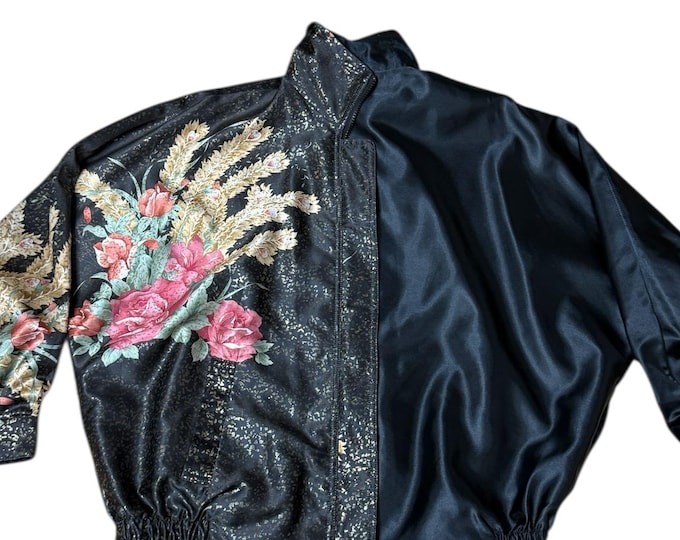 Vintage Reversible Scarf Print Jacket