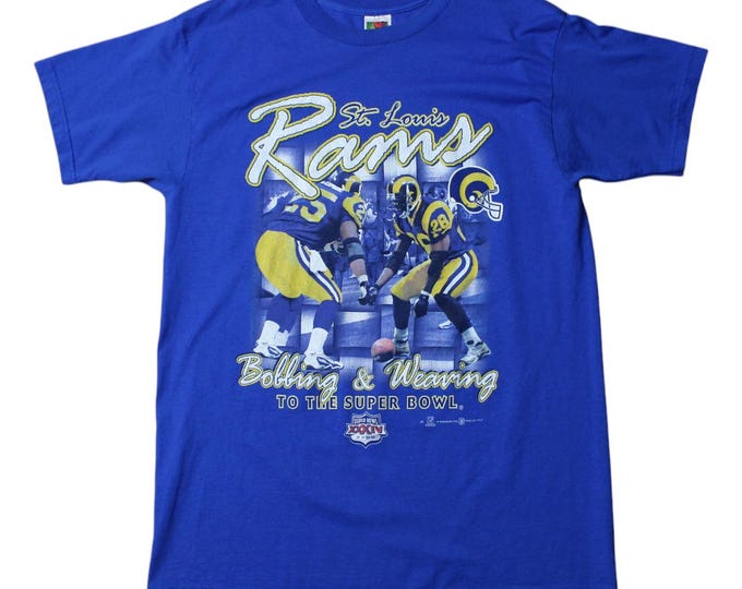 Vintage 2000 Superbowl NFL St. Louis Rams T-Shirt...  Sz Large