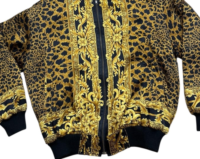 Vintage Silk Leopard Print Jacket