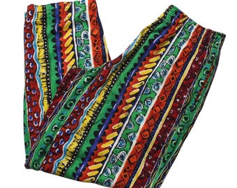 Vintage International Male Abstract Colorful Pants.. Sz Large