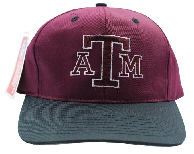 Vintage Logo Athletics University of Texas A&M Aggies Snapback Hat...