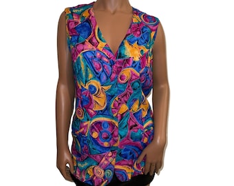 Vintage Abstract Blouse