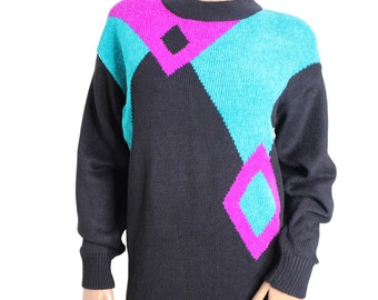 Vintage Abstract Sweater Dress...