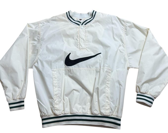 Vintage White Nike Pullover Jacket... Sz