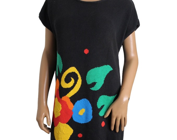 Vintage Longline Abstract Sweater...