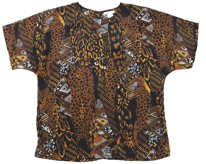 Vintage Abstract Blouse... Sz large