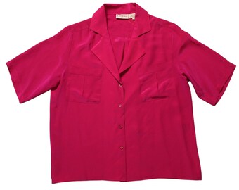 Vintage Silk Pink Blouse... Size 8