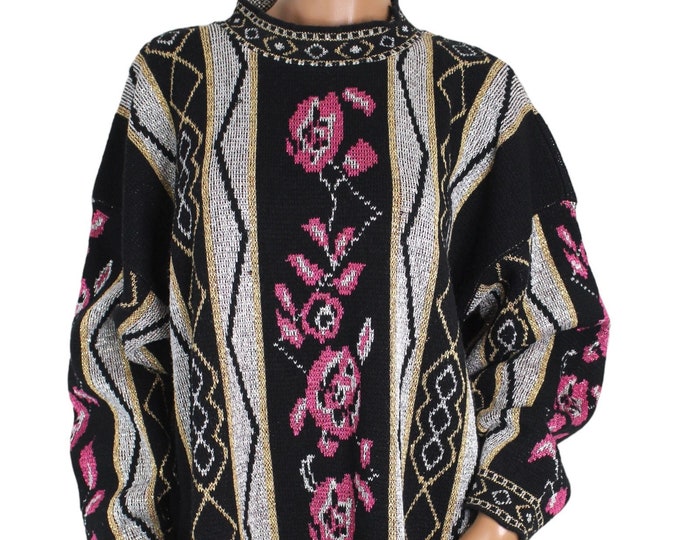 Vintage Metallic Print Sweater...   Sz 24