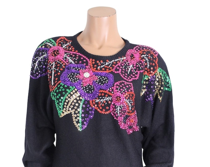 Vintage Embellished Sweater...   Sz Small