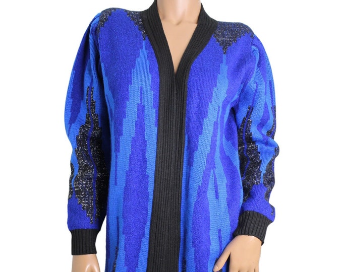 Vintage Longline Abstract Sweater...