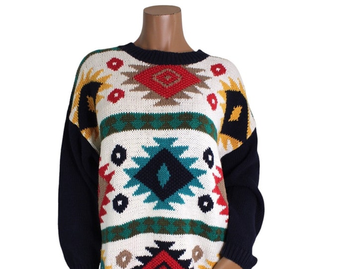 Vintage Wester Print Sweater...Sz 20w