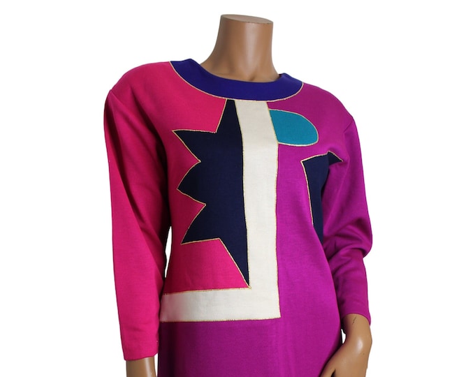 Vintage Leslie Faye Abstract Dress..