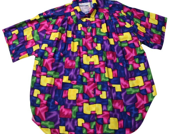 Vintage Abstract Blouse SZ  2x
