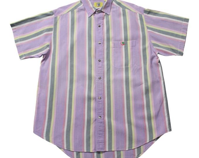 Vintage Duck Head Short Sleeve stripped Shirt.. Sz XL