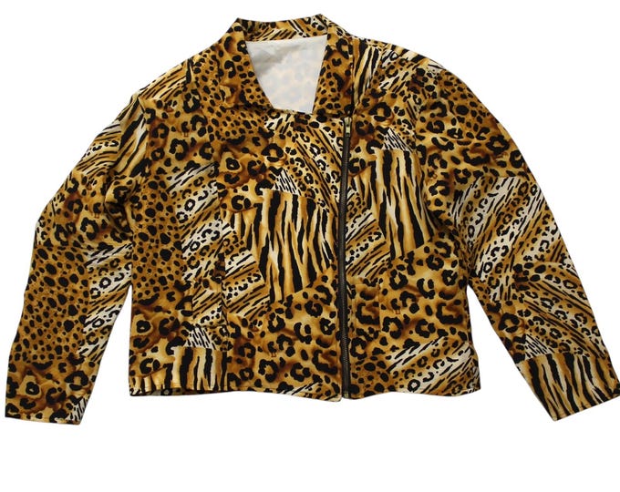 Vintage Leopard Jacket... Sz Medium