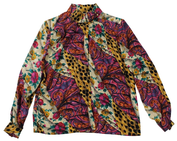 Vintage The Silk Farm Abstract Blouse... Sz 8