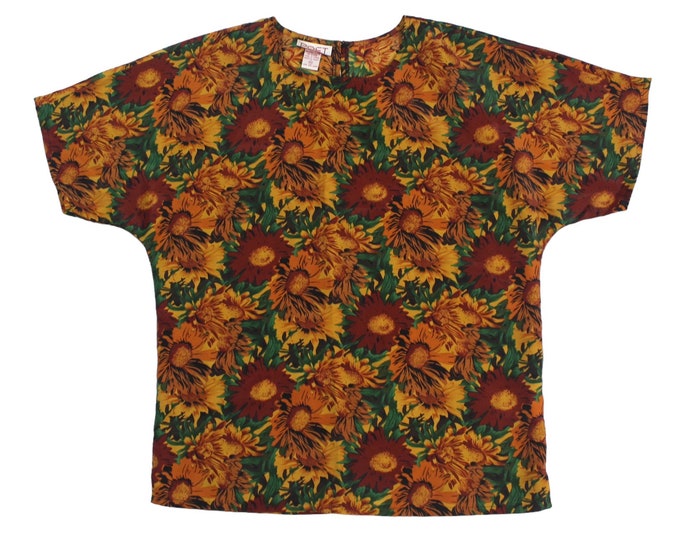 Vintage Sunflower Blouse... Sz. Med