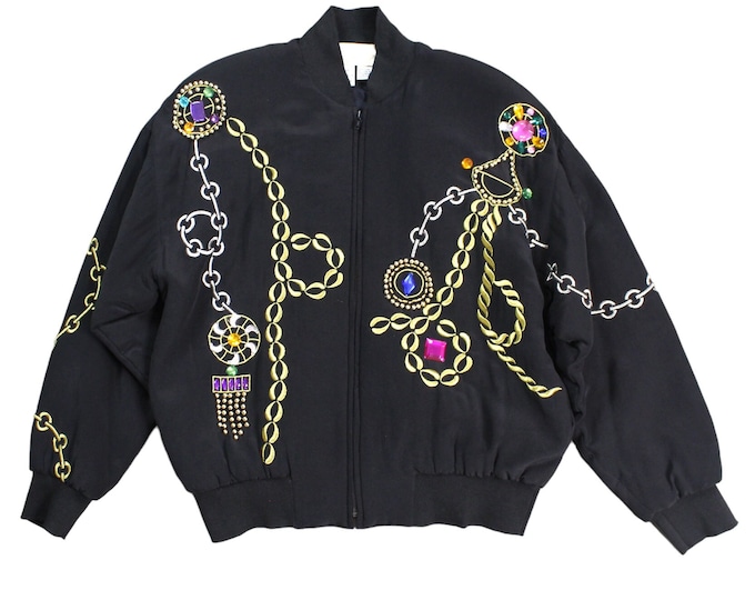 Vintage Cache Embroidered Jeweled Jacket sz small