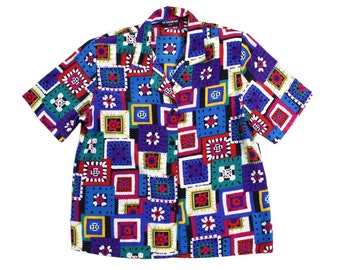 Vintage Abstract Print Blouse...