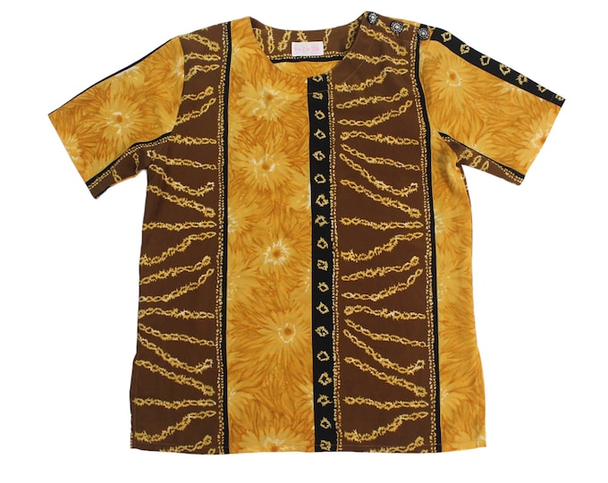 Vintage Women's Abstract Print Blouse...