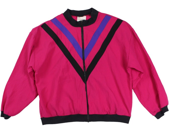 Vintage Pink Abstract Striped Jacket.. Sz Leg