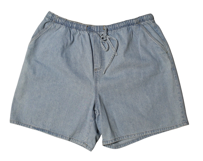 Vintage Women's Drawstring High Waist Denim Jean Shorts... Sz