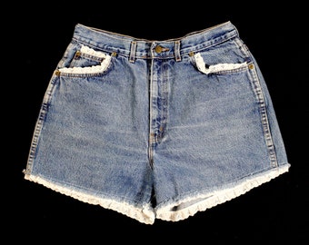womens jean shorts with lace