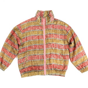 Kurtka typu bomber wiatrówka w stylu vintage w abstrakcyjnym kolorze ... Rozmiar S
