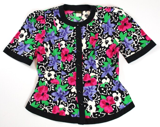 Vintage Abstract Floral Blazer