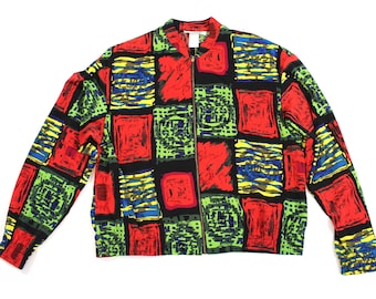 Vintage Abstract Jacket SZ Large