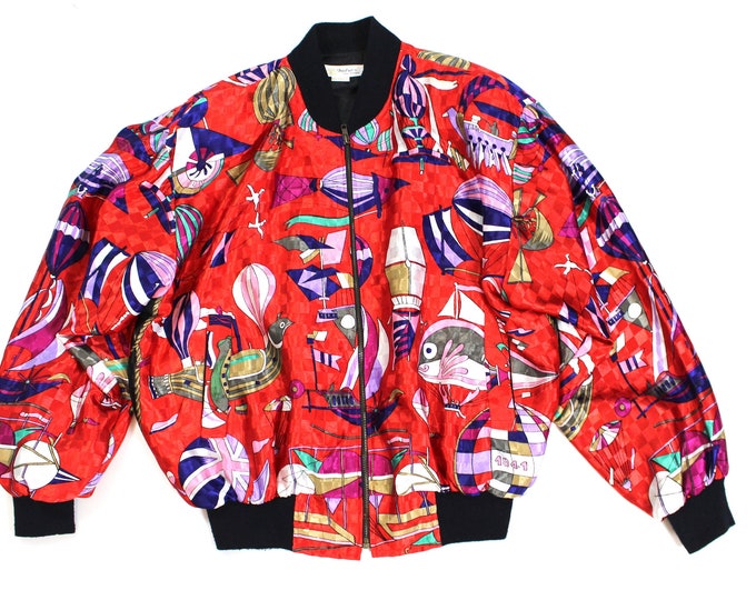 Vintage Scarf Print Jacket