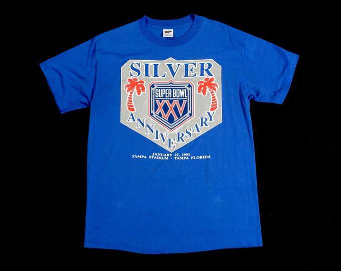 Vintage 1991 NFL Super Bowl XXV T-shirt... Sz Large 42-44