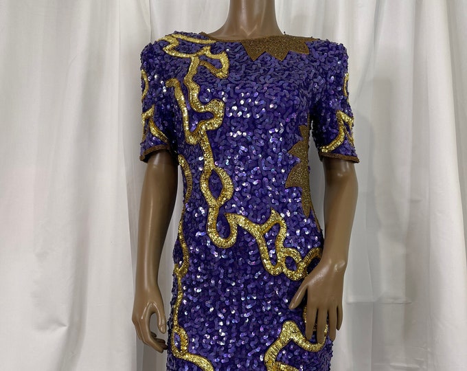 Vintage Embellished Sequin Dress