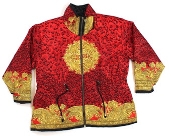 Vintage Womens Baroque Windbreaker Sz Sm